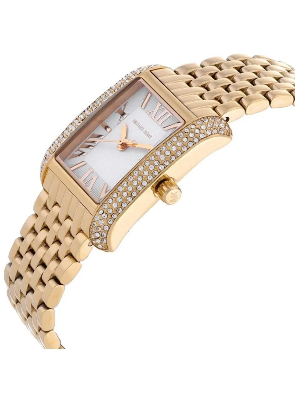 NWT Michael Kors Emery Quartz Crystal White Dial Ladies Watch